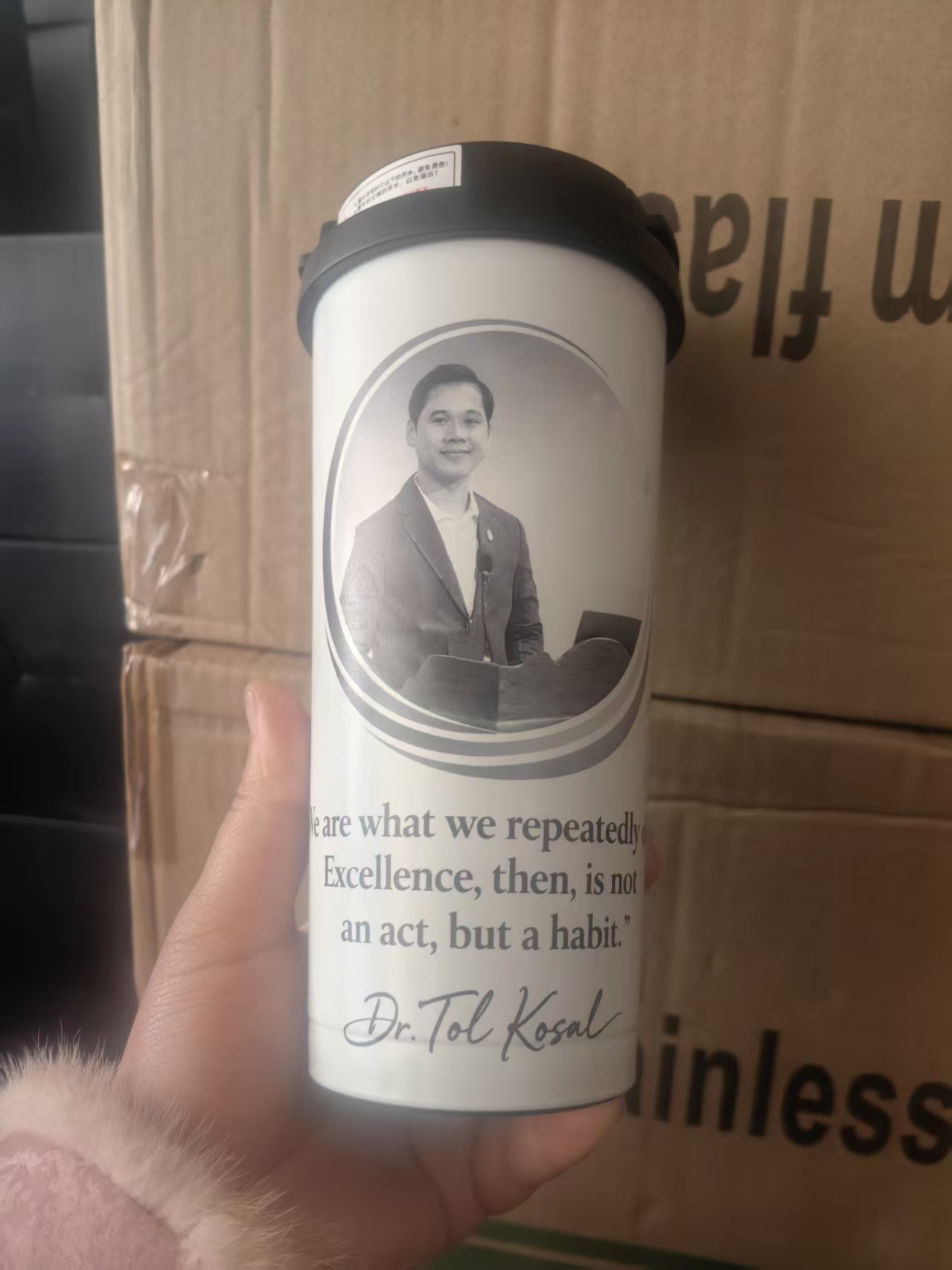 Custom Logo Name Thermos 500ML - Coffee Equipment With Name review and price