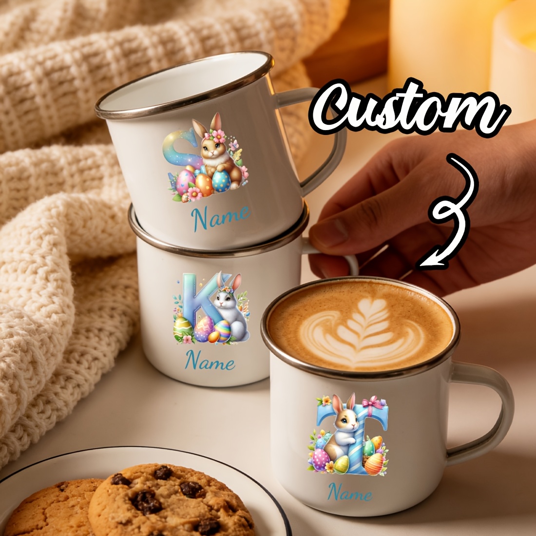 Personalized Mug Floral Initia - Coffee Equipment With Name review and price