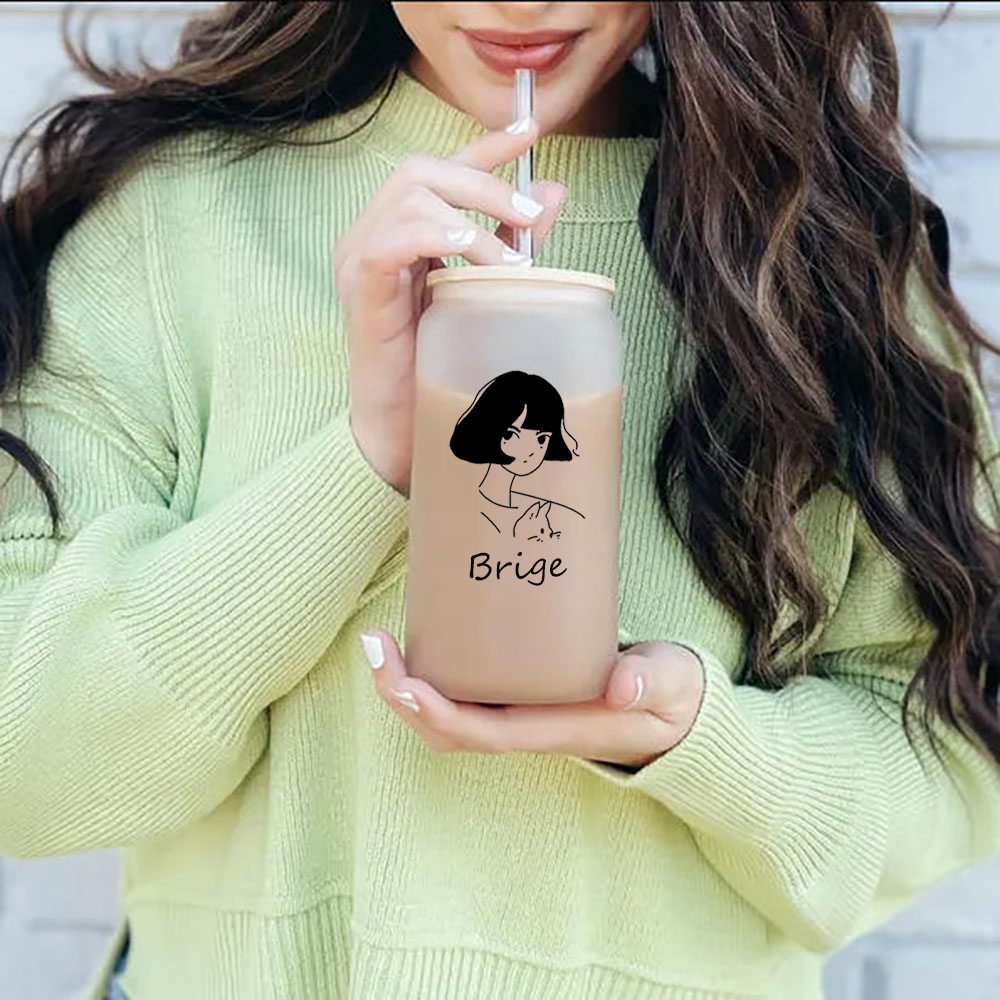 Customized cartoon glass cups, - Coffee Equipment With Name review and price