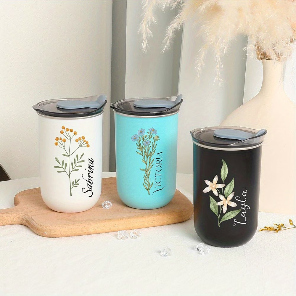 Customized birthday floral mug - Coffee Equipment With Name review and price