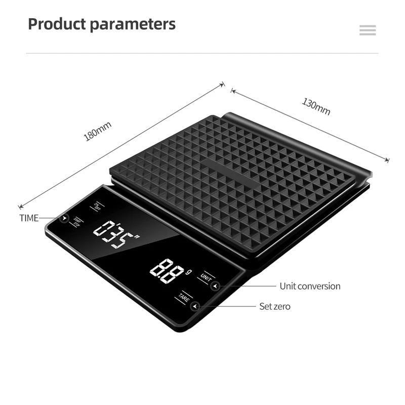 3kg/0.1g Coffee Scale with Tim - Scale Drip Timer review and price